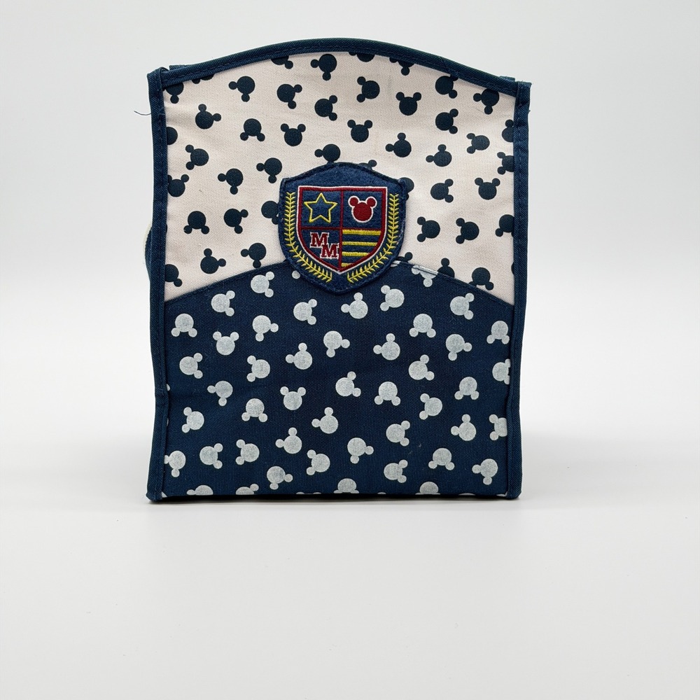 Vintage Dolly Disney Babies Mickey Mouse Bottle Bag Insulated‎ Cooler Navy White